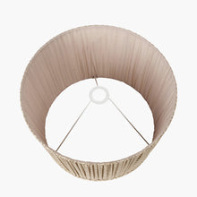 Lade das Bild in den Galerie-Viewer, Lampshade 50cm wide in mushroom pleat chevron design, showcasing texture and depth, suitable for various interiors.
