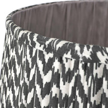 Lade das Bild in den Galerie-Viewer, Lampshade 50cm wide featuring a mushroom pleat chevron design in monochrome, ideal for stylish interiors.
