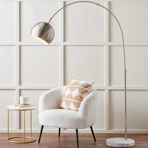 Metal & marble retro floor lamp in three finishes