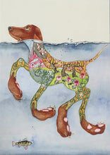 Charger l&#39;image dans la galerie, Doggy Paddle - greeting card
