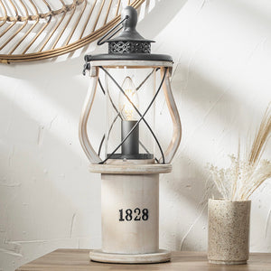 Antique style wooden lantern in three colours