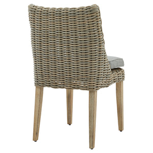 Outdoor Amalfi wicker dining chair & cushion