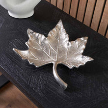 Load image into Gallery viewer, Silver metal oak leaf bowl
