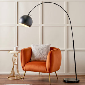 Metal & marble retro floor lamp in three finishes