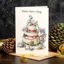 Lade das Bild in den Galerie-Viewer, Eleven Pipers Piping Card - Christmas Card
