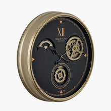 Indlæs billede til gallerivisning Metal working cog wall clock in two colours
