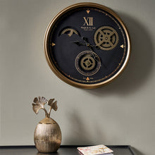 Indlæs billede til gallerivisning Metal working cog wall clock in two colours
