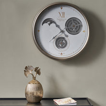 Load image into Gallery viewer, Metal working cog wall clock in two colours
