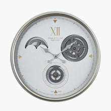 Charger l&#39;image dans la galerie, Metal working cog wall clock in two colours
