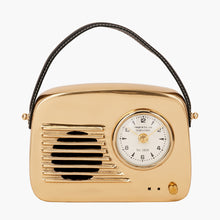 Carica l&#39;immagine nel visualizzatore di Gallery, Retro silver or gold metal radio style clock
