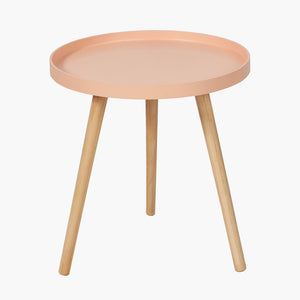 Wood veneer & natural pine wood side table in a range of colours