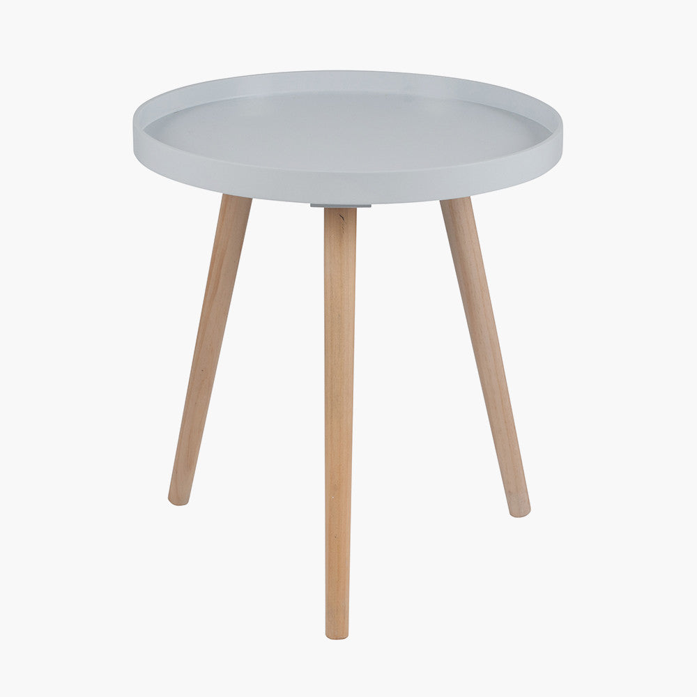 Wood veneer & natural pine wood side table in a range of colours