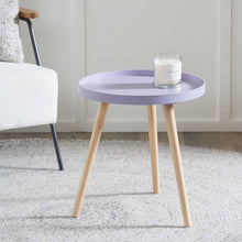 Indlæs billede til gallerivisning Wood veneer &amp; natural pine wood side table in a range of colours
