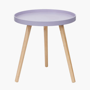 Wood veneer & natural pine wood side table in a range of colours