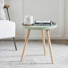 Indlæs billede til gallerivisning Wood veneer &amp; natural pine wood side table in a range of colours
