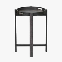 Charger l&#39;image dans la galerie, Dark grey oak veneer side tray table
