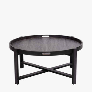 Dark grey oak veneer coffee table