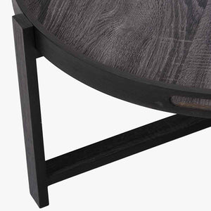 Dark grey oak veneer coffee table