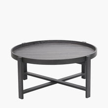 Charger l&#39;image dans la galerie, Dark grey oak veneer coffee table
