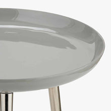 Indlæs billede til gallerivisning Enamel &amp; gold metal side table in a range of colours
