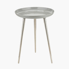 Indlæs billede til gallerivisning Enamel &amp; gold metal side table in a range of colours
