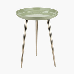 Enamel & gold metal side table in a range of colours