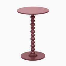 Lade das Bild in den Galerie-Viewer, Side table with bobble stem leg design in rich color, perfect for small spaces, enhances decor and provides functionality.
