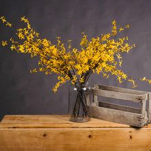 Load image into Gallery viewer, Faux yellow forsythia branch
