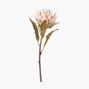 6 faux lotus leaf stems in two colours