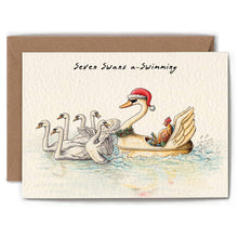 Lade das Bild in den Galerie-Viewer, Seven swans a-swimming - Christmas card
