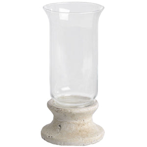 Stone based hurricane lantern