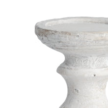 Load image into Gallery viewer, Textured cream stone candle holder in three sizes

