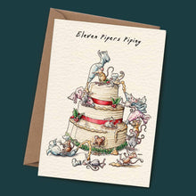 Lade das Bild in den Galerie-Viewer, Eleven Pipers Piping Card - Christmas Card
