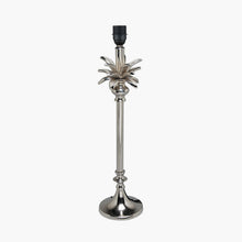 Load image into Gallery viewer, Palm tree table lamp base in nickel metal
