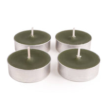 Carica l'immagine nel visualizzatore di Gallery, Four deep green scented tealights from the room spray &amp; tealight gift set - Flora &amp; Fauna.
