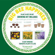 Load image into Gallery viewer, Big Bee Happiness. Eco grow your Own plant, gardening kit.
