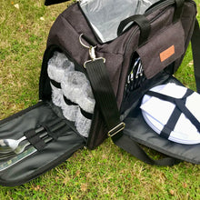 Load image into Gallery viewer, Fully equipped 6 person picnic holdall
