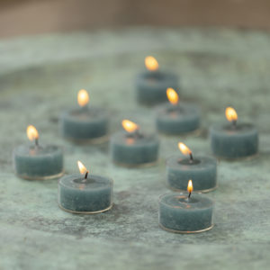 Rustic coloured tealights - bag of ten