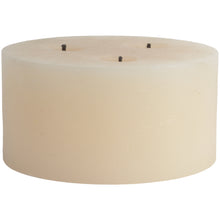 Charger l&#39;image dans la galerie, Rustic 3 wick pillar candle in ivory
