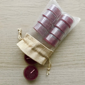 Rustic coloured tealights - bag of ten