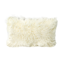 Load image into Gallery viewer, Curly Sheepskin oblong cushion in a range of colours
