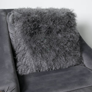 Curly Sheepskin square cushion in a range of colours