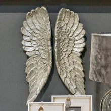 Load image into Gallery viewer, Antiqued silver angel wings
