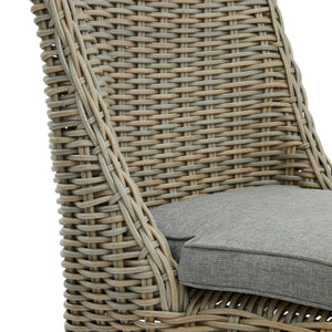 Outdoor Amalfi wicker dining chair & cushion