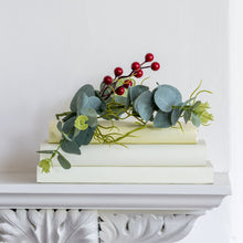 Load image into Gallery viewer, Red Berry &amp; Eucalyptus faux sprig
