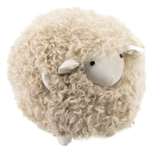 Load image into Gallery viewer, Little Lamb, natural white sheepskin stool
