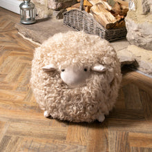 Load image into Gallery viewer, Little Lamb, natural white sheepskin stool
