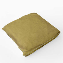 Load image into Gallery viewer, Velvet velour cushion in sage green with piping, perfect for enhancing home decor.
