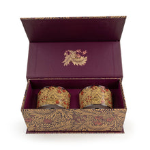 Indlæs billede til gallerivisning Set of two Larkspur Candles - Larkspur, pomegranate &amp; cassis
