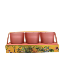 Load image into Gallery viewer, Chinoiserie set of 3 Oriental Lily Candles.

